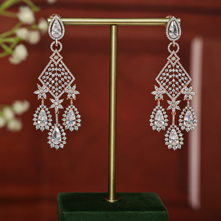 CZ Rose Gold Earrings