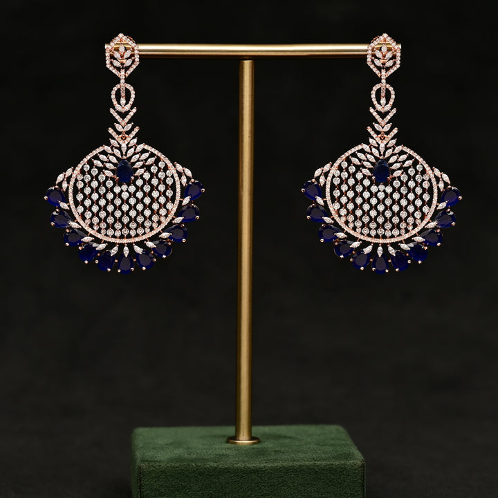 CZ Blue Sapphire Earrings