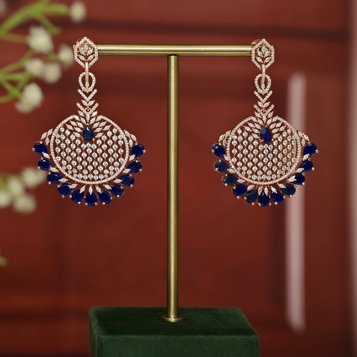 CZ Blue Sapphire Earrings
