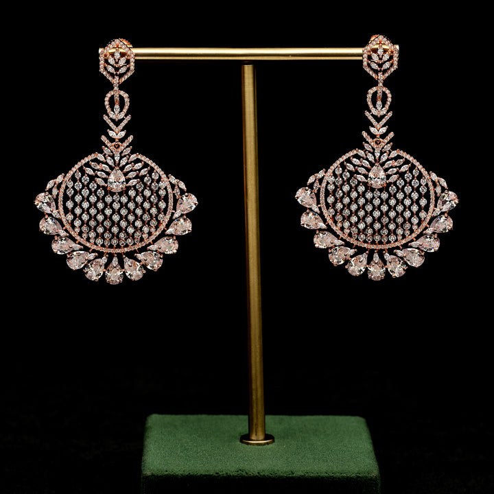 CZ Rose Gold Earrings