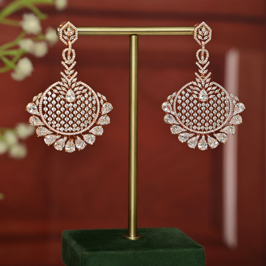 CZ Rose Gold Earrings