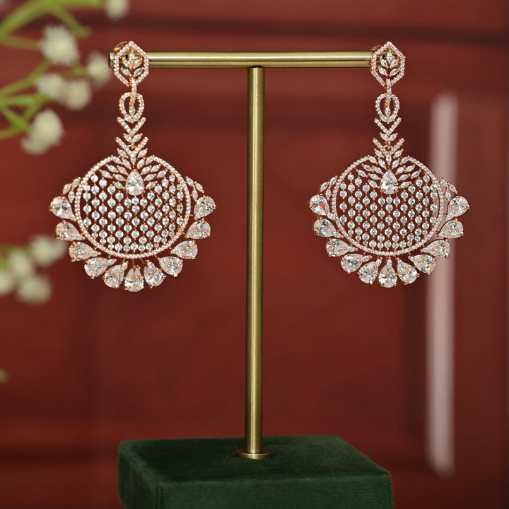 CZ Rose Gold Earrings