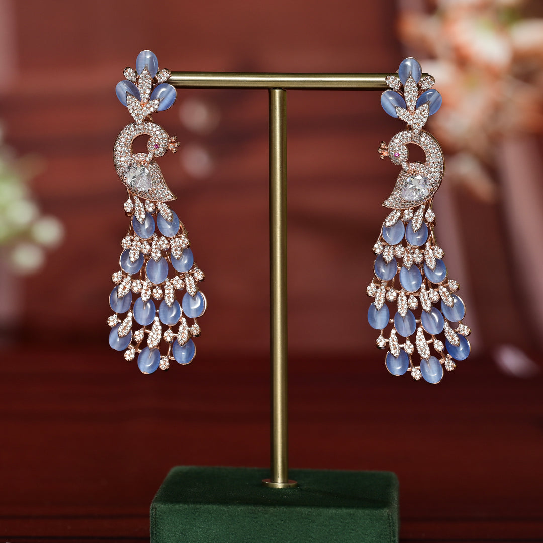 CZ Rose Gold Earrings