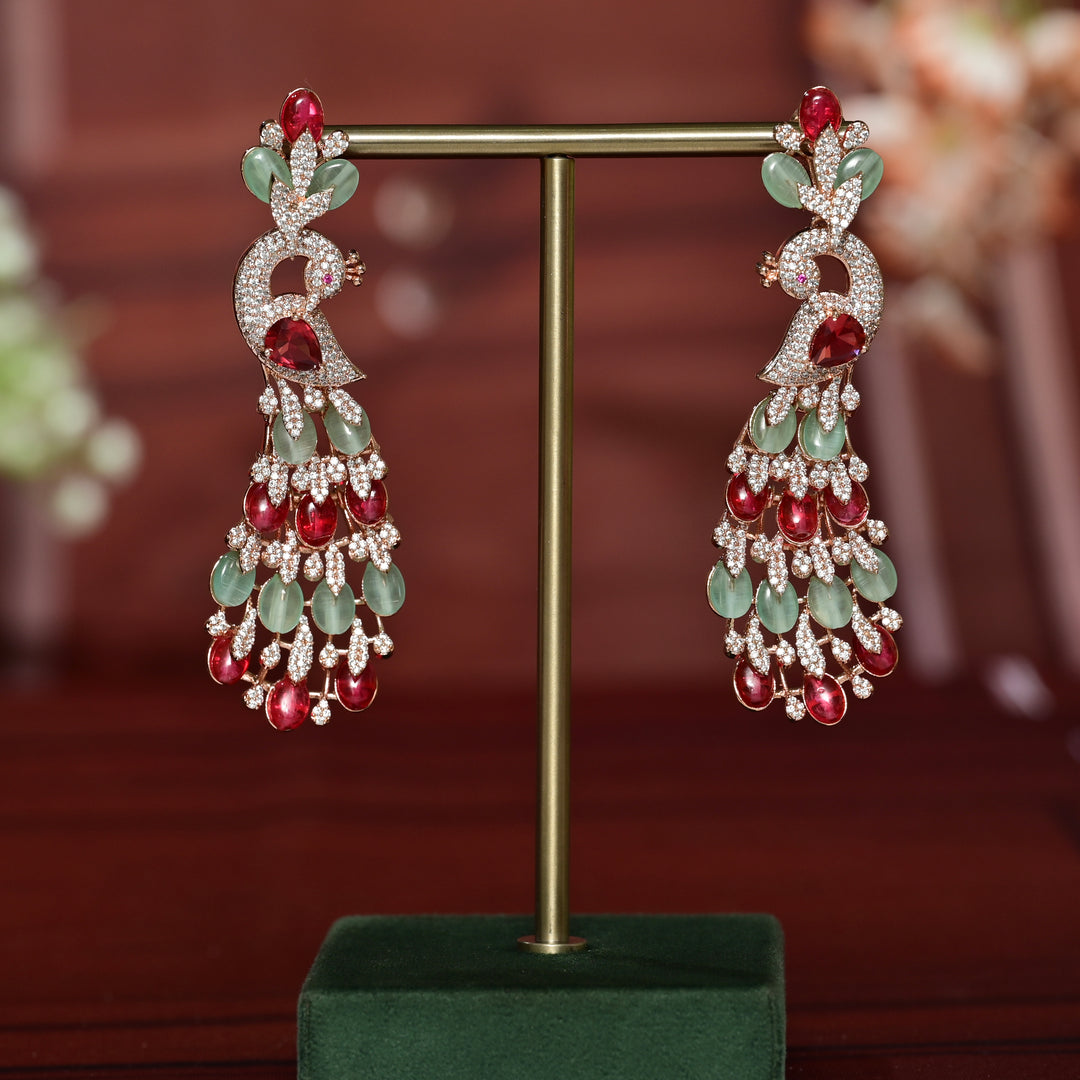 CZ Rose Gold Earrings