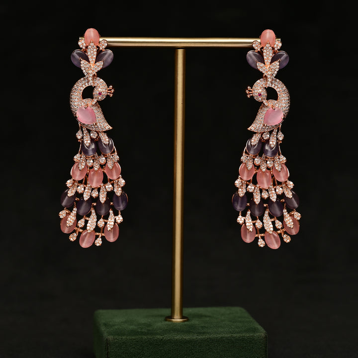 CZ Rose Gold Earrings