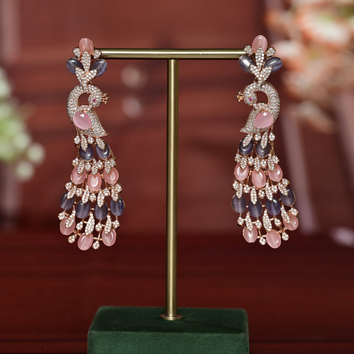CZ Rose Gold Earrings