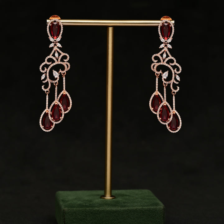 CZ Rose Gold Earrings