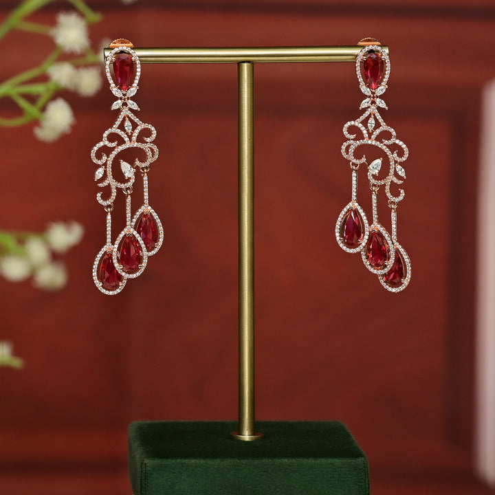 CZ Rose Gold Earrings