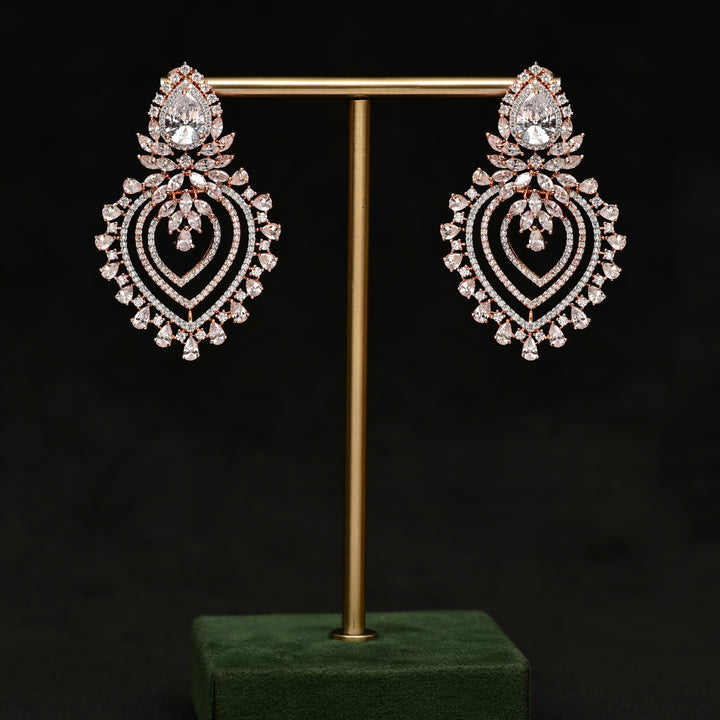 CZ Rose Gold Earring
