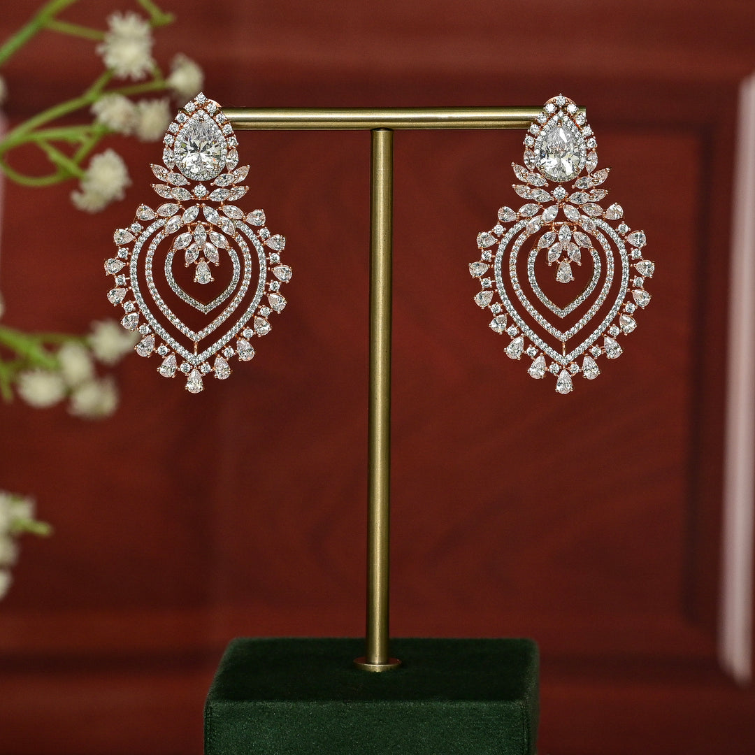 CZ Rose Gold Earring