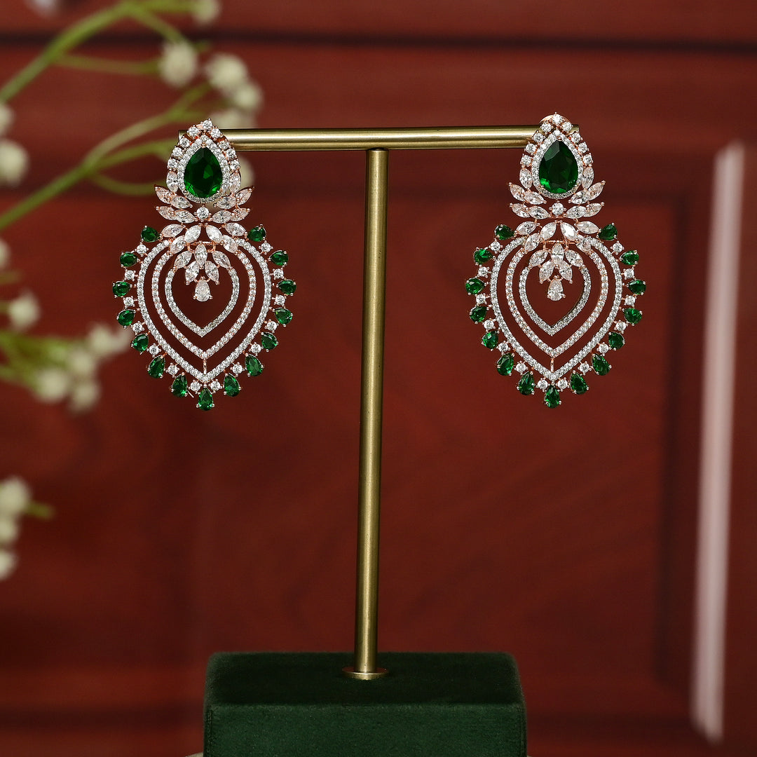 CZ Emerald Earrings