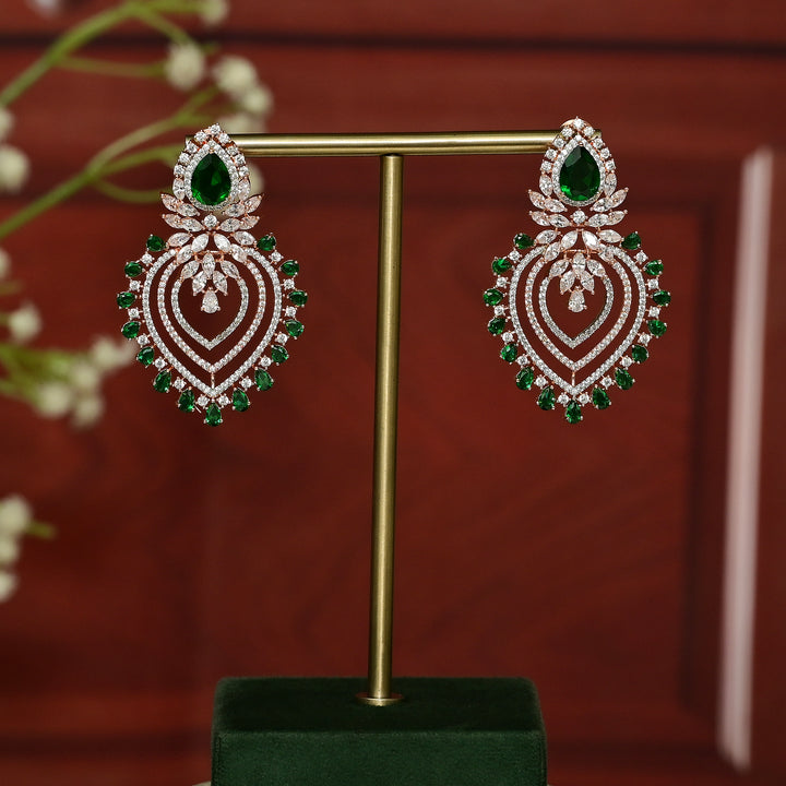 CZ Emerald Earrings