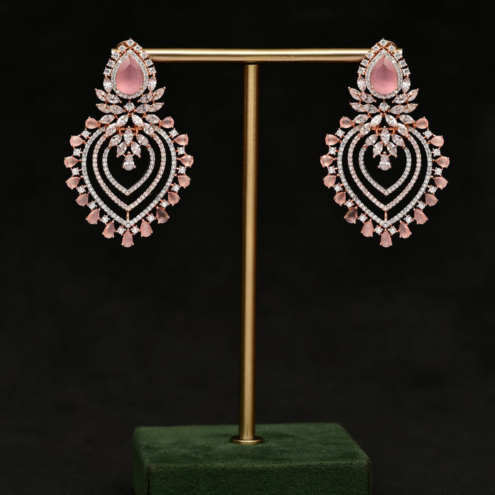 CZ Rose Gold Earrings