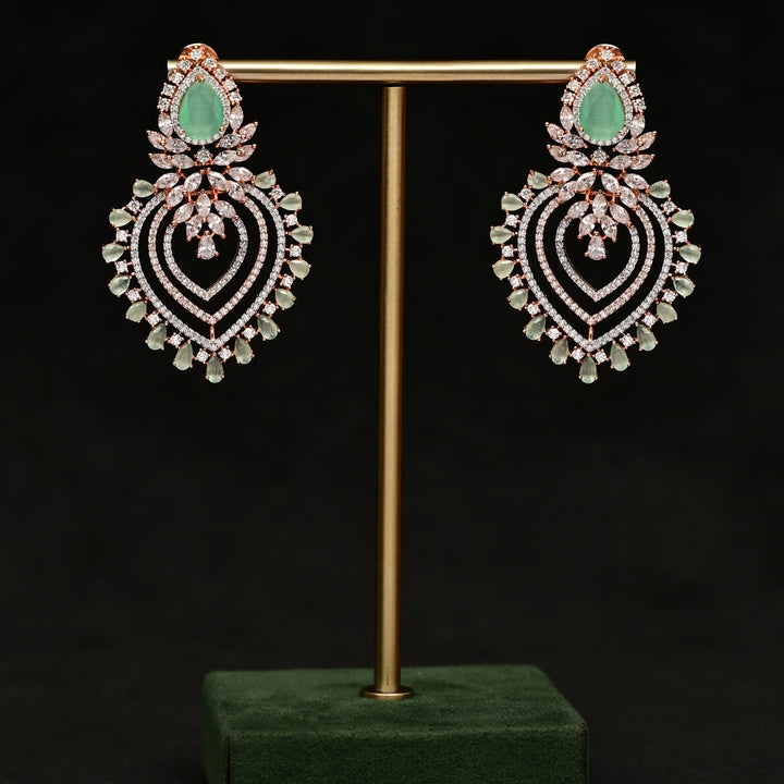 CZ Rose Gold Earrings