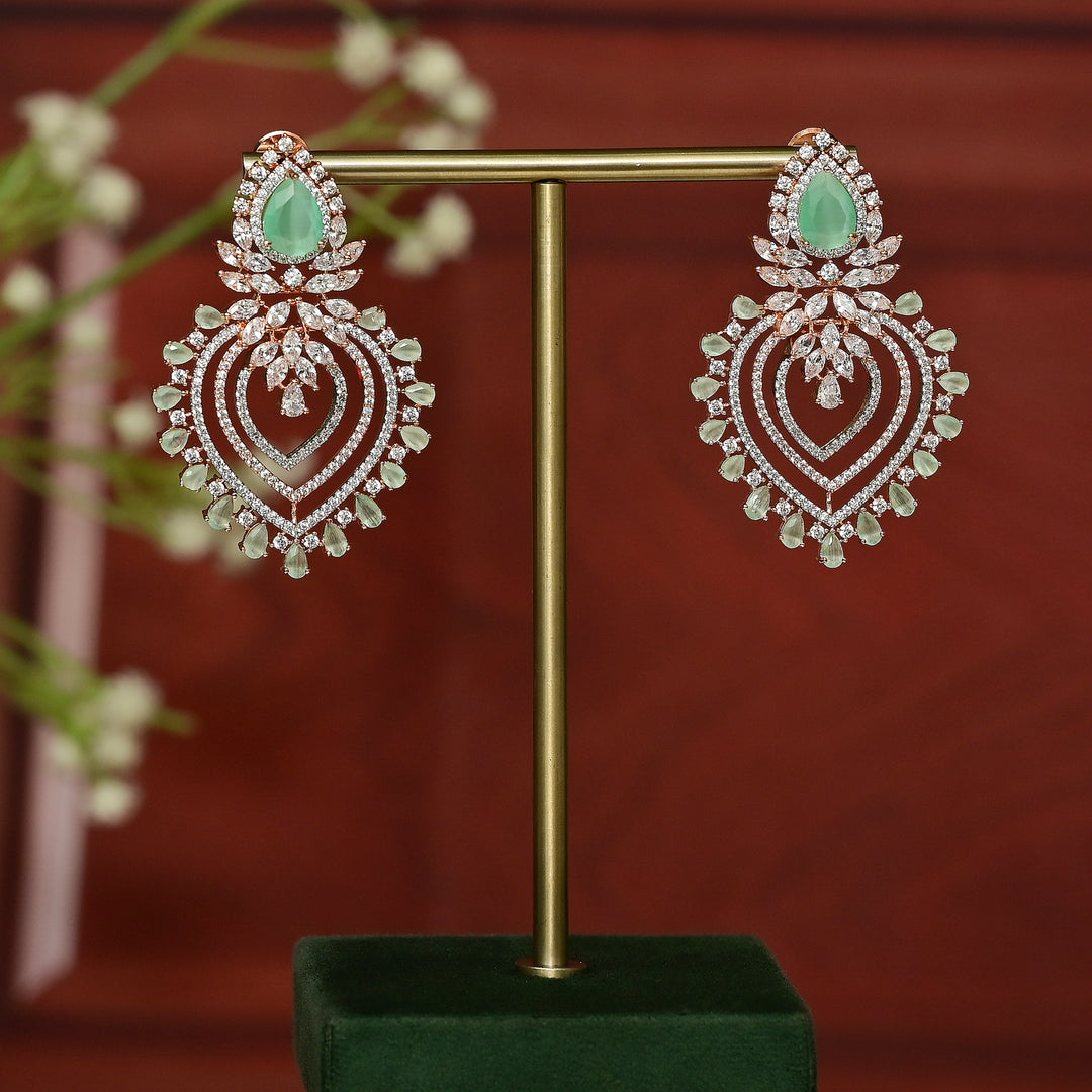 CZ Rose Gold Earrings