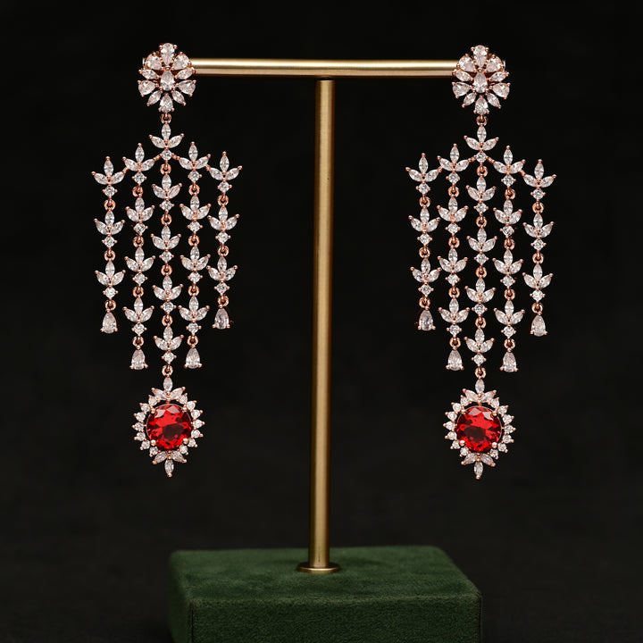 CZ Rose Gold Earrings