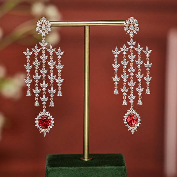 CZ Rose Gold Earrings