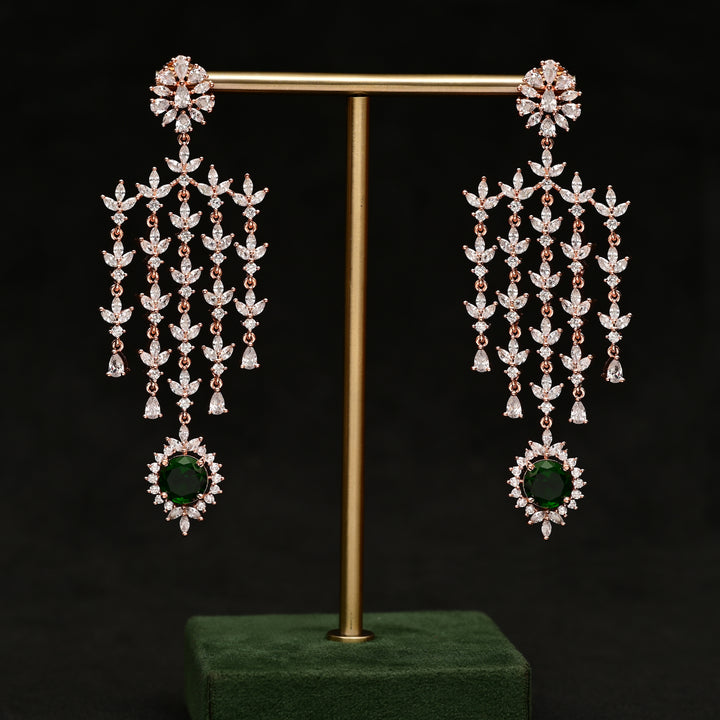 CZ Rose Gold Earrings