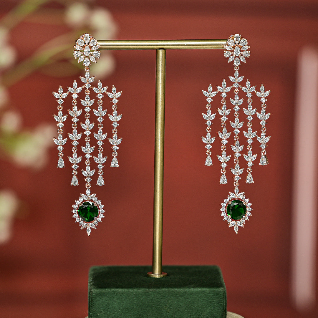 CZ Rose Gold Earrings