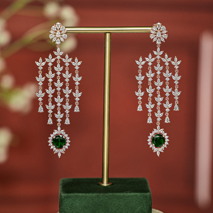 CZ Rose Gold Earrings