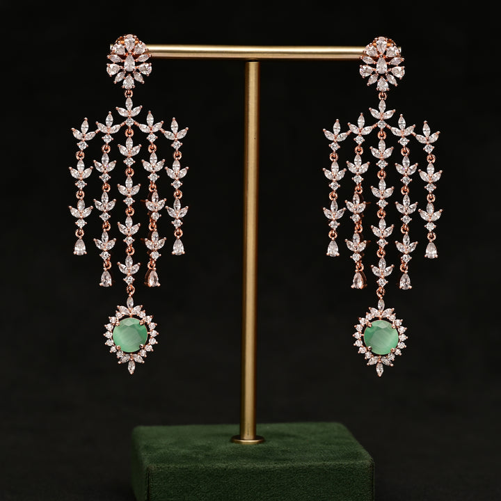 CZ Rose Gold Earrings