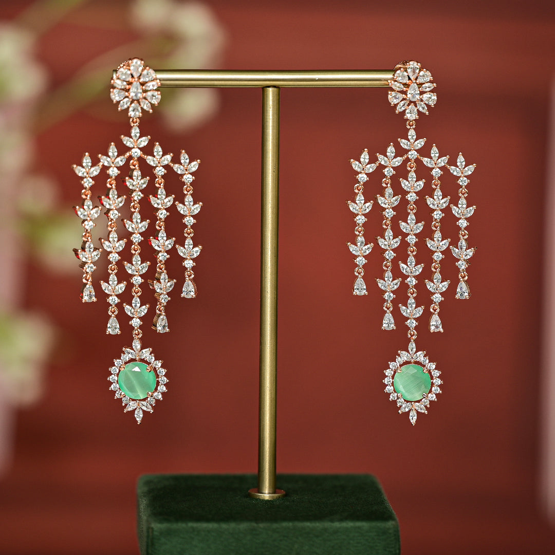 CZ Rose Gold Earrings