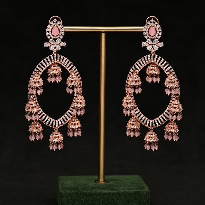 CZ Rose Gold Earrings