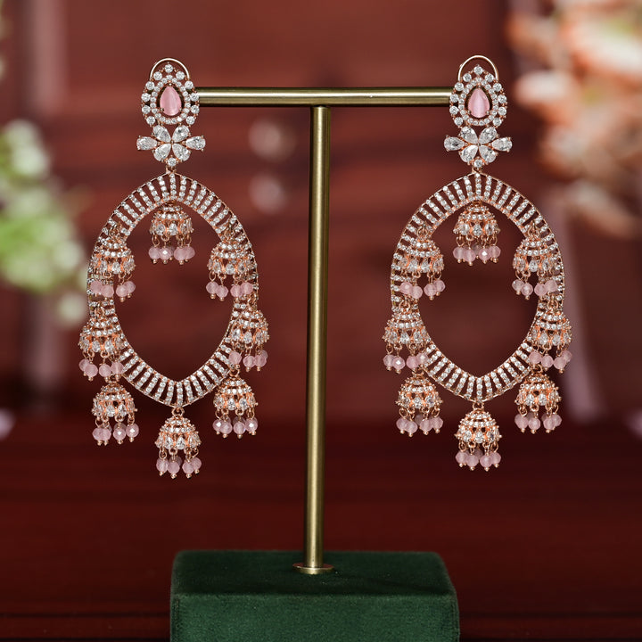 CZ Rose Gold Earrings