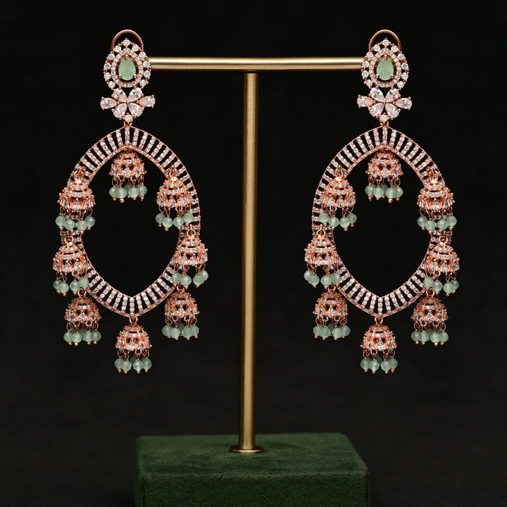 CZ Rose Gold Earrings