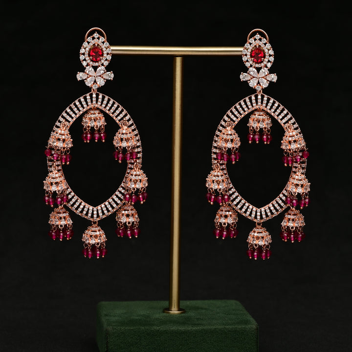 CZ Rose Gold Earrings