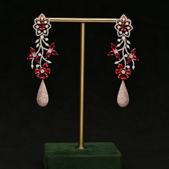 CZ Rose Gold Earring