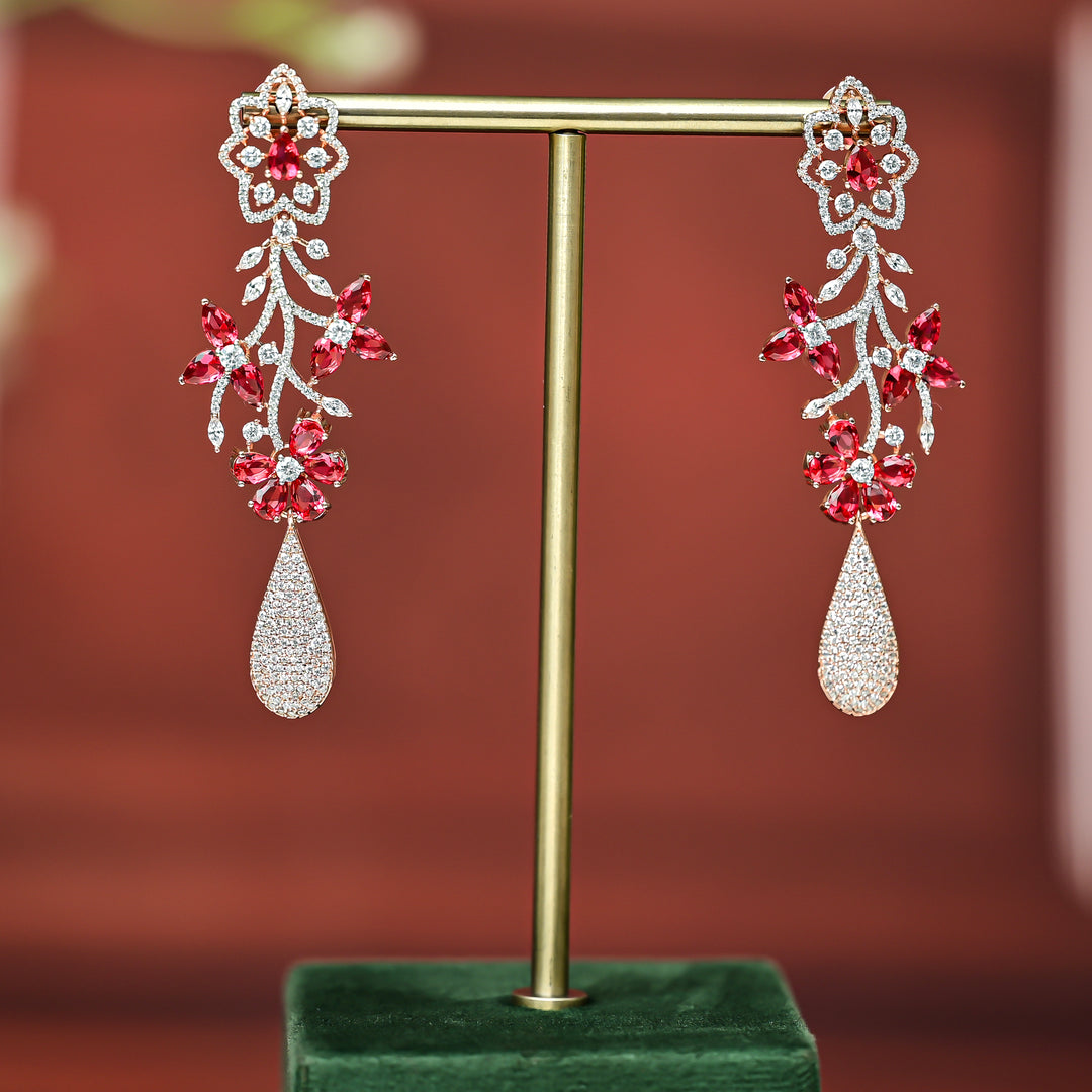 CZ Rose Gold Earring