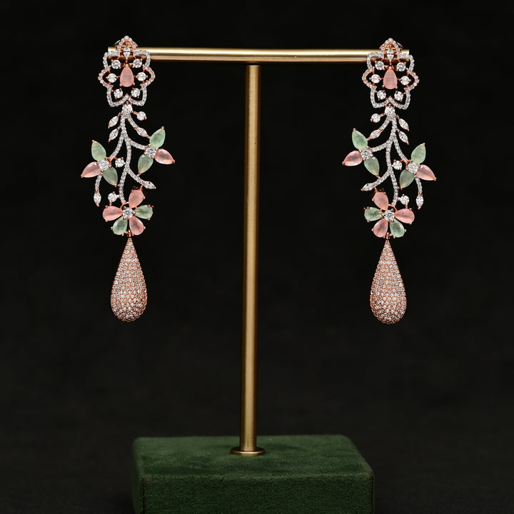 CZ Rose Gold Earring