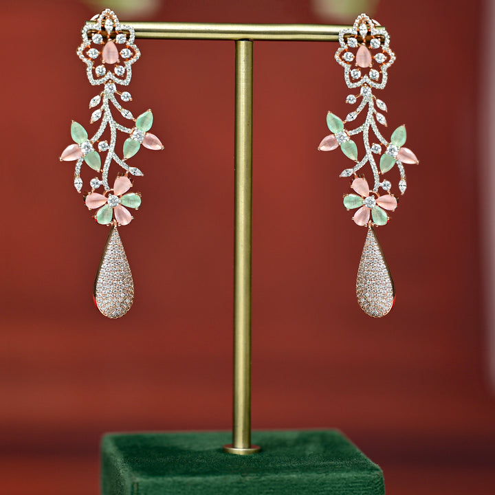 CZ Rose Gold Earring