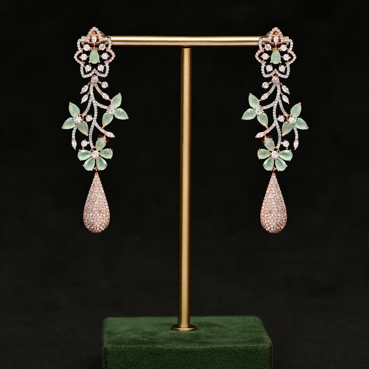 CZ Rose Gold Earrings