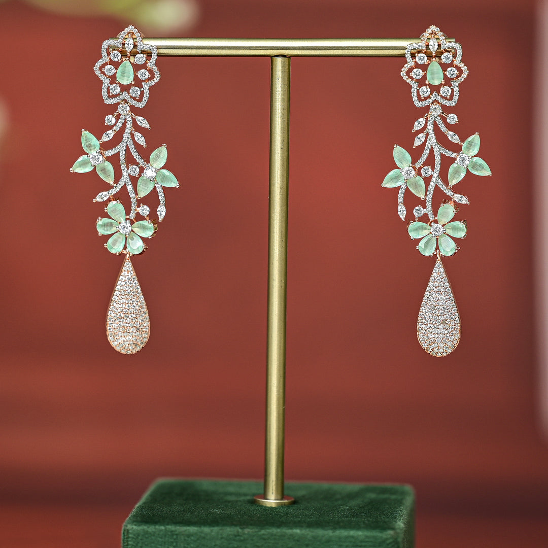 CZ Rose Gold Earrings