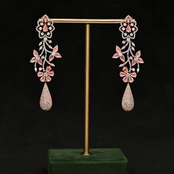 CZ Rose Gold Earrings