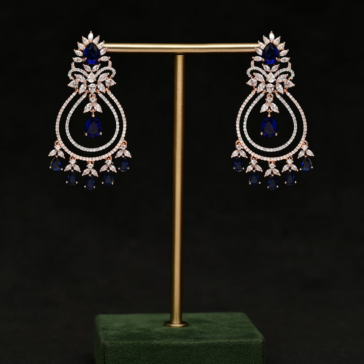 CZ Rose Gold Chandbali