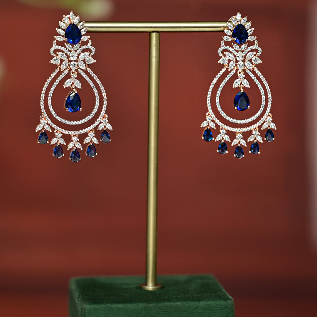 CZ Rose Gold Chandbali