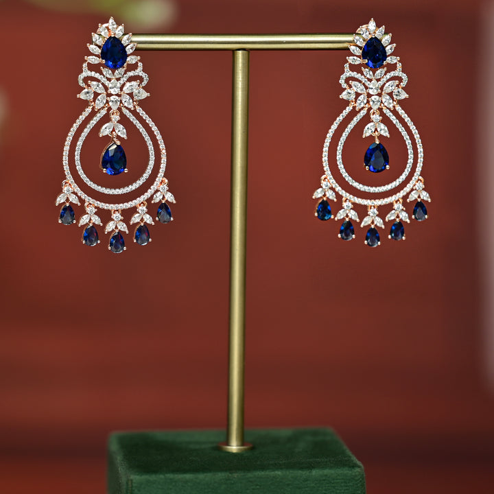 CZ Rose Gold Chandbali