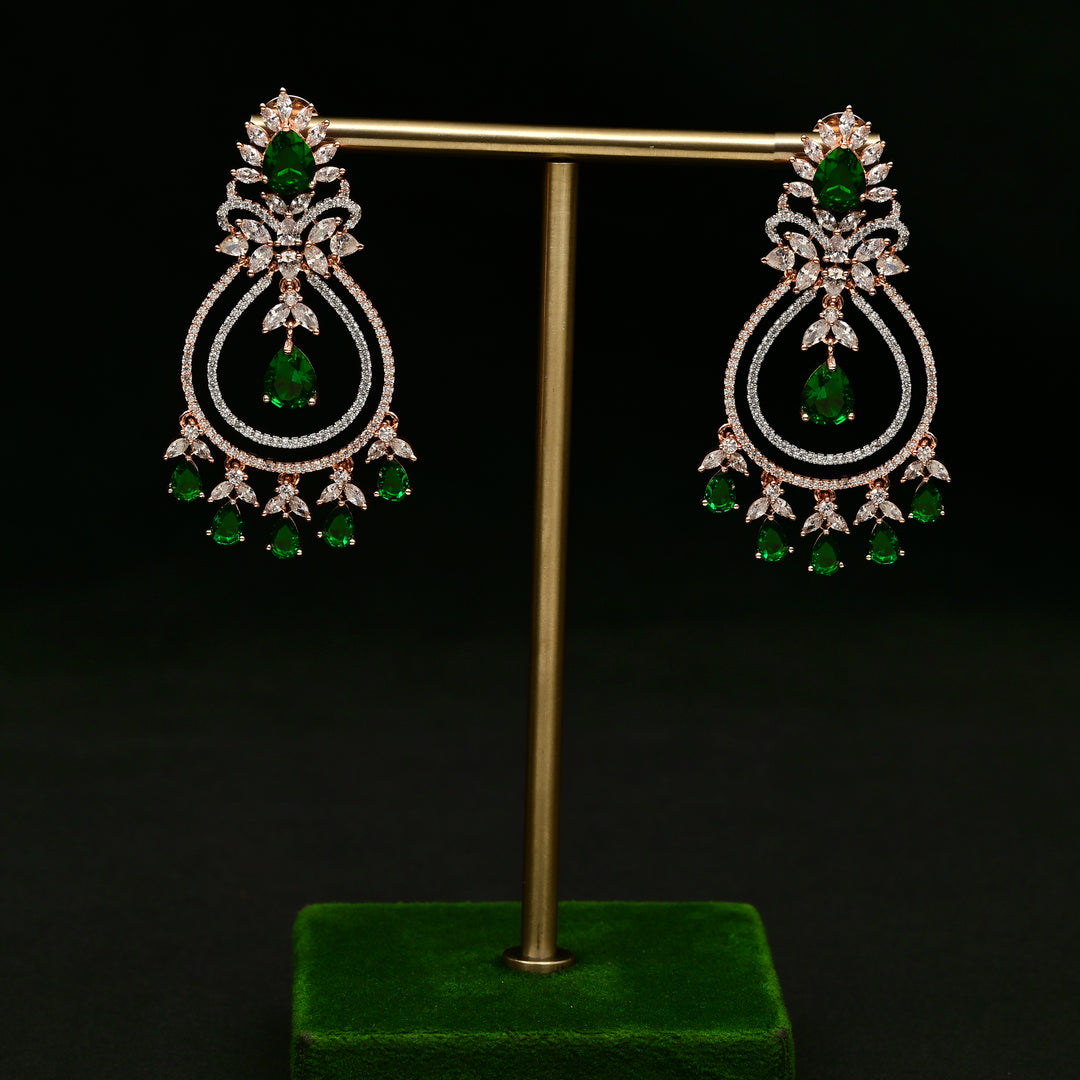 CZ Rose Gold Earrings