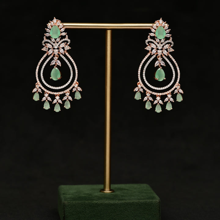 CZ Rose Gold Earrings