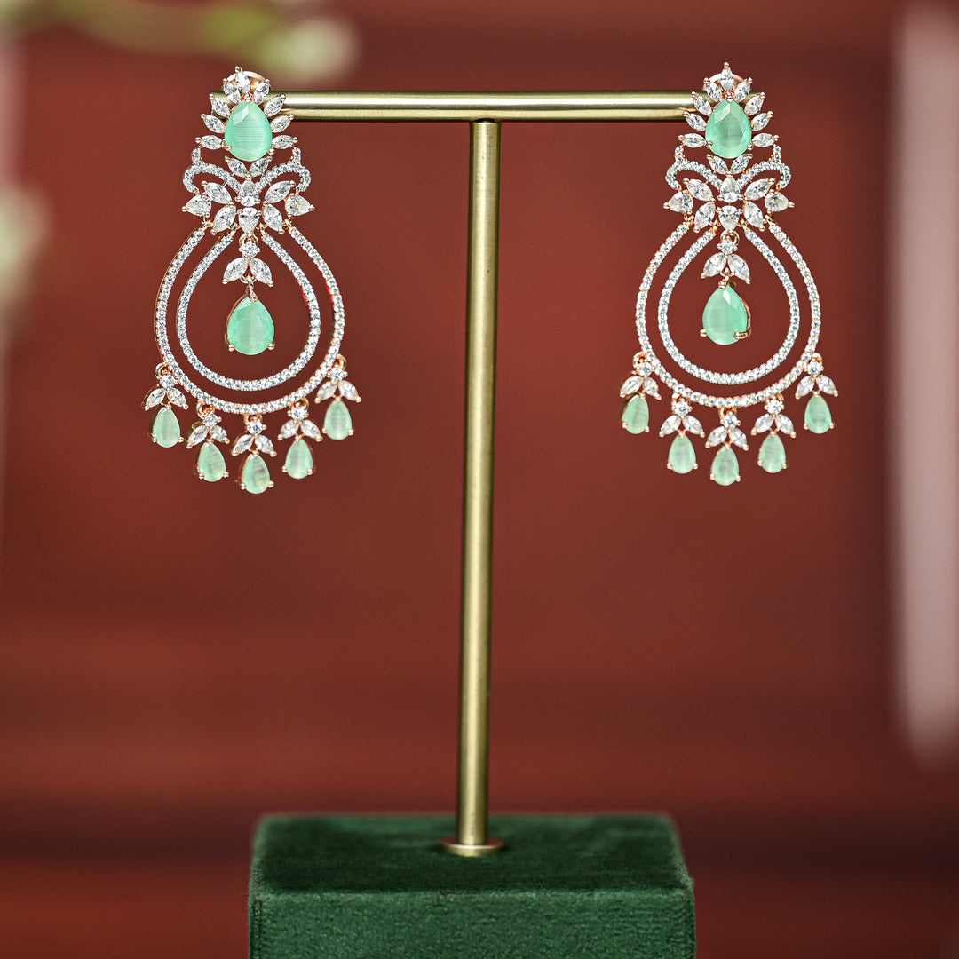 CZ Rose Gold Earrings