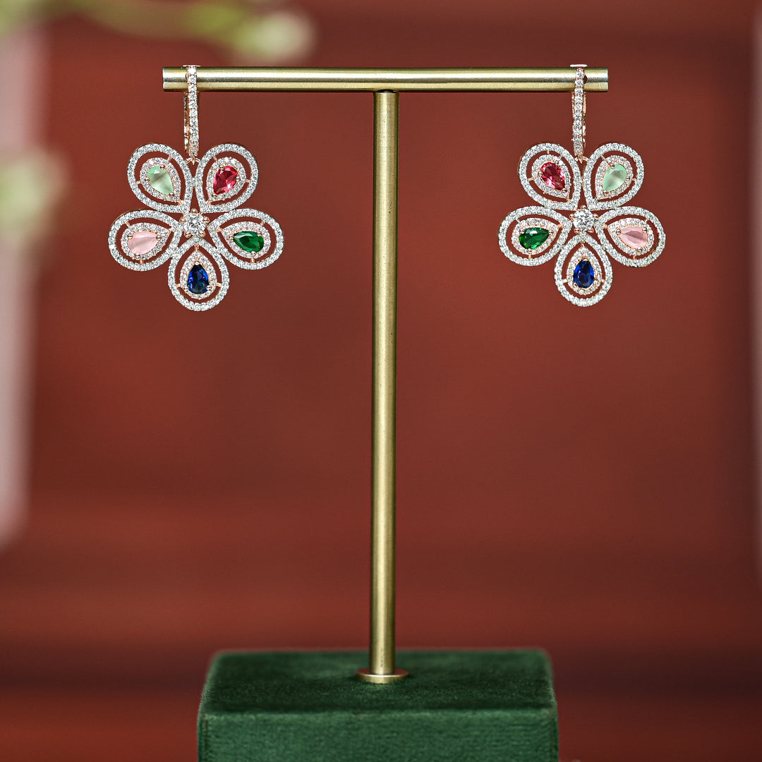 CZ Rose Gold Earrings