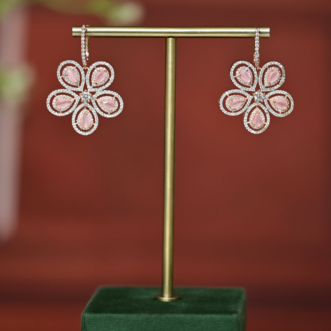 CZ Rose Gold Earrings