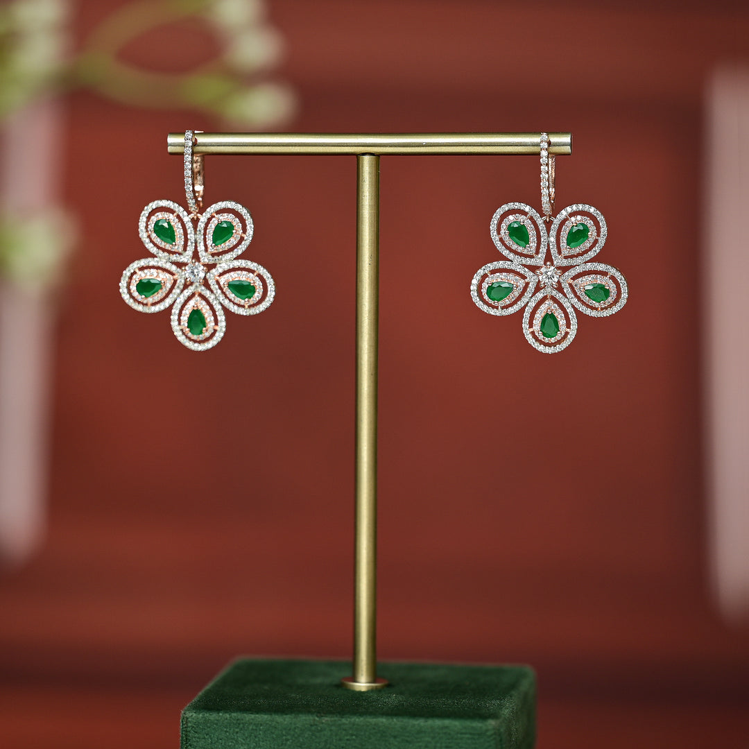 CZ Rose Gold Earrings