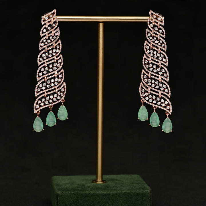CZ Rose Gold Earrings