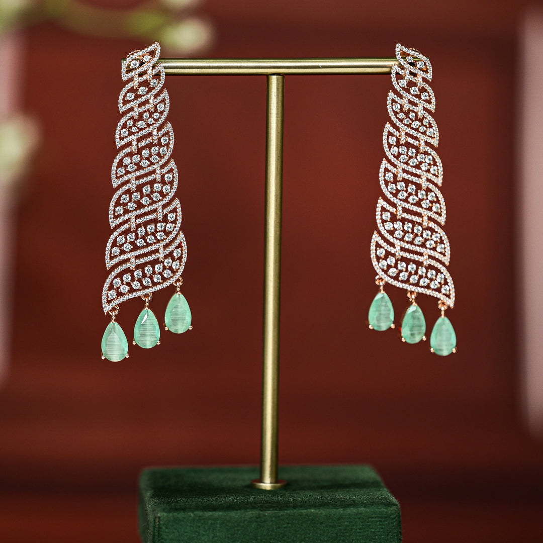 CZ Rose Gold Earrings