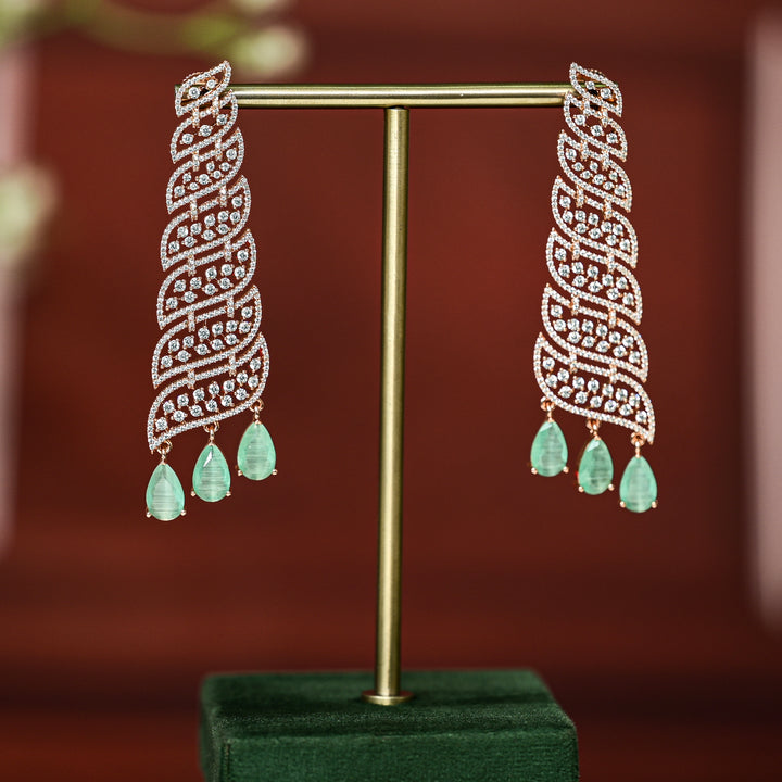 CZ Rose Gold Earrings