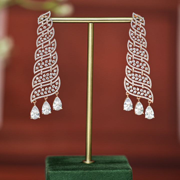 CZ Rose Gold Earrings